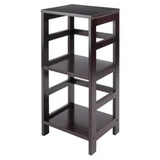 Winsome Wood Bookcase 29" H Espresso Brown 2-Tier Narrow Solid/Composite Wood