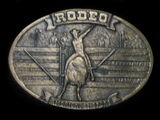TC01117 VINTAGE 1970s RODEO AMERICA'S 1 SPORT BELT BUCKLE