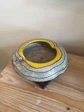 Mid Century Modern Italian Raymor Pottery Aldo Londi Bitossi Bowl Ash Tray