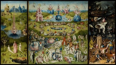 Der Garten der irdischen Freuden von Bosch Hochauflösender Kunstdruck Poster Wand De