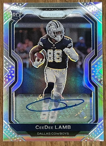 CeeDee Lamb #334 2020 Silver Prizm Autograph RC