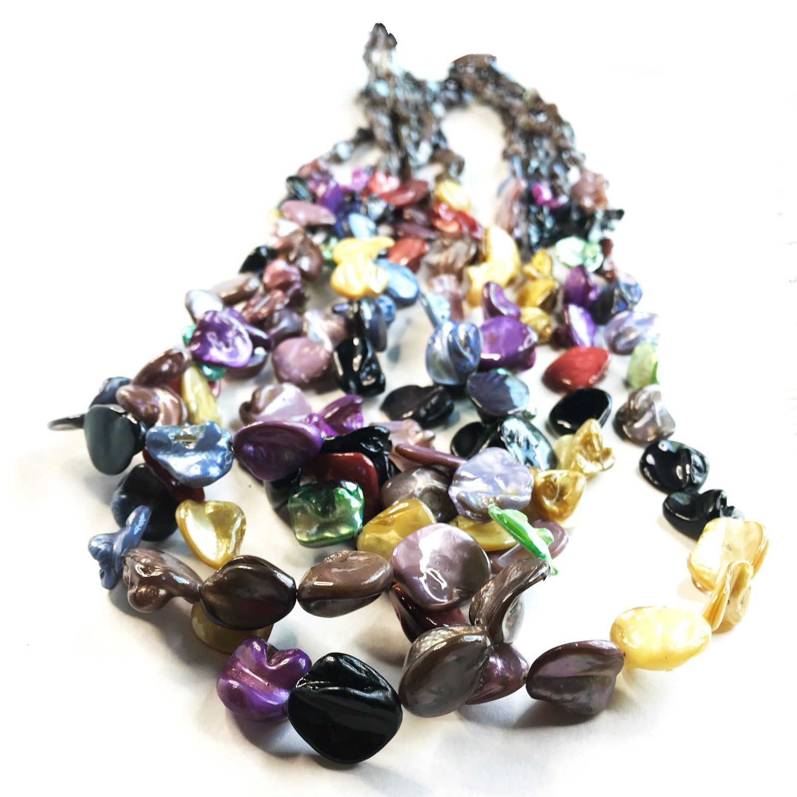 BARSE Statement Necklace Multi Strand Mother of P… - image 5
