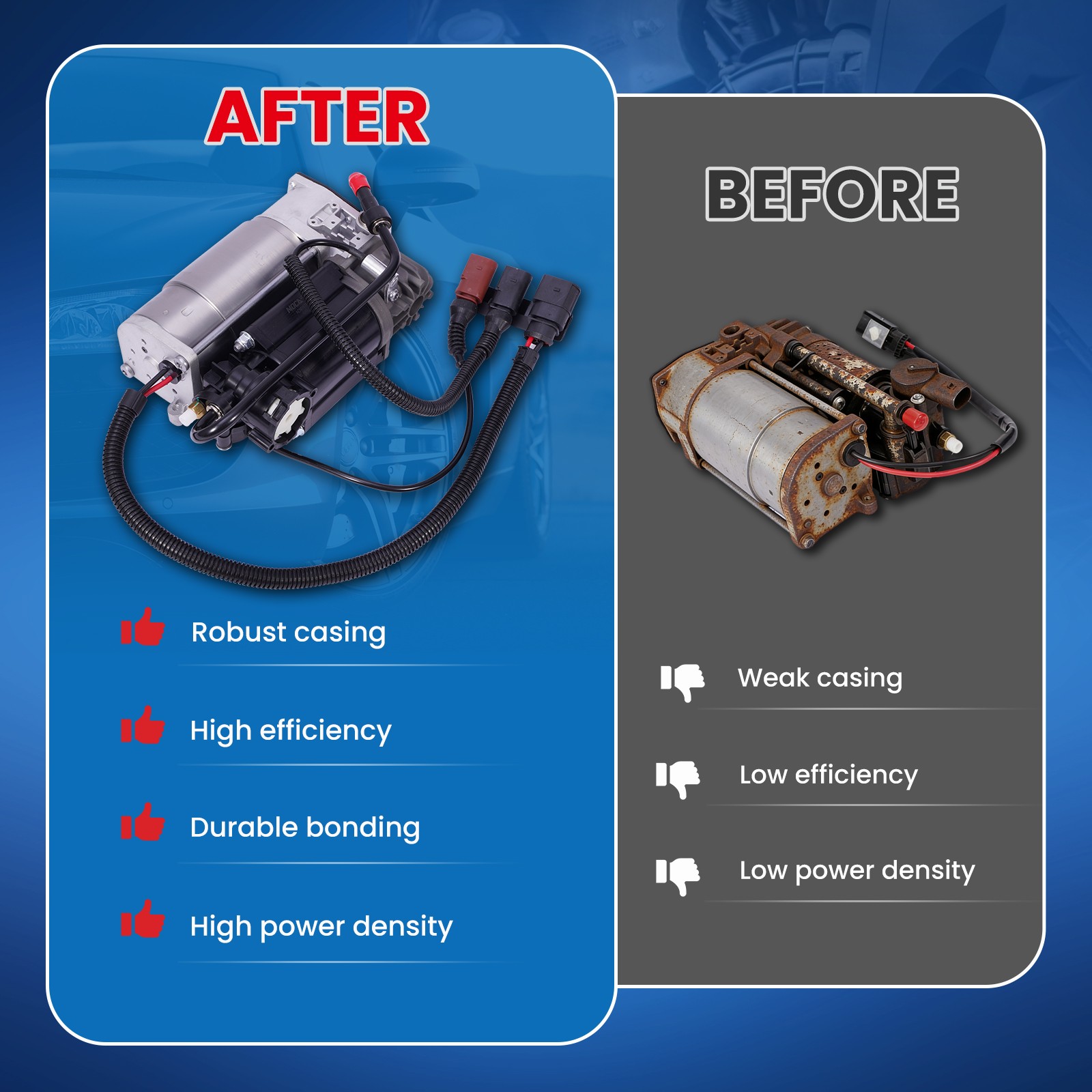 Air Suspension Compressor for Bentley Continental Flying Spur VW Phaeton