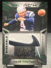 2024 Panini Black Sizeable Signatures Jerseys Adam Vinatieri #SS-AVI Emerald /5