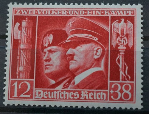 DRITTES REICH 1941 postfrische Hitler Mussolini Briefmarke!