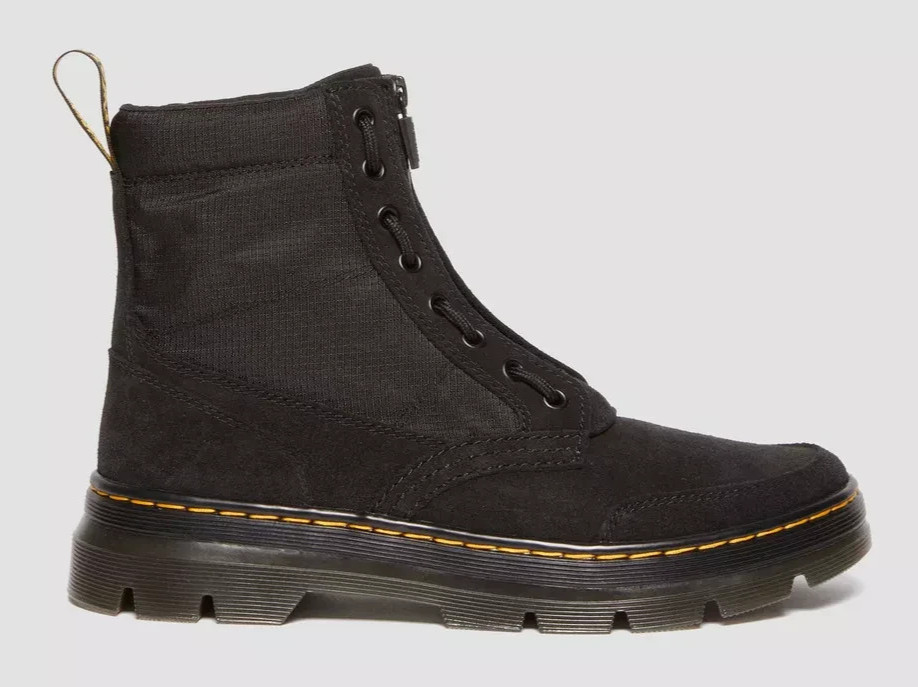 DR. MARTENS COMBS JUNGLE ZIP CASUAL BOOTS,HI SUEDE WP, BLACK, 41105001, SIZE 9UK image 2