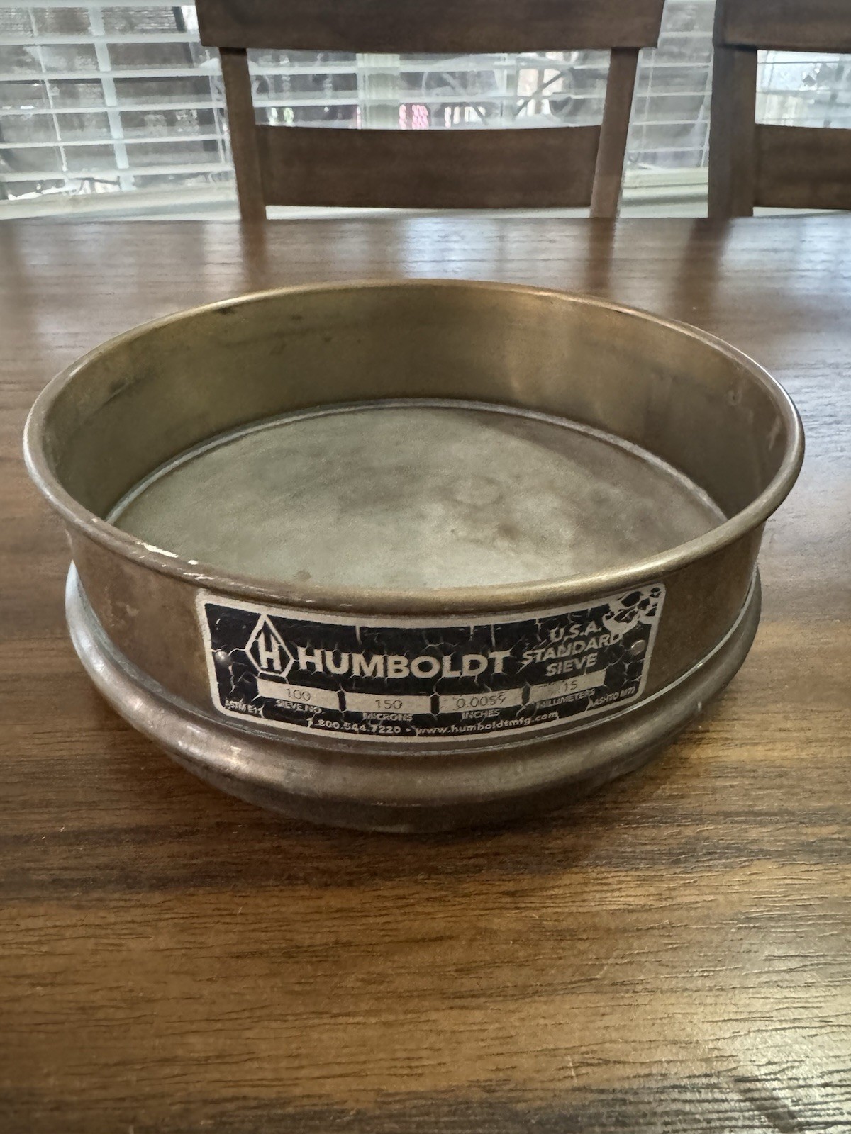 Vtg Brass U.s. Standard Sieve Series Humboldt Mfg Co. #100