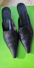 Casa della Scarpa - BALLCO - Vintage 80er  Pantoletten Mules  38  Leder  Schwarz