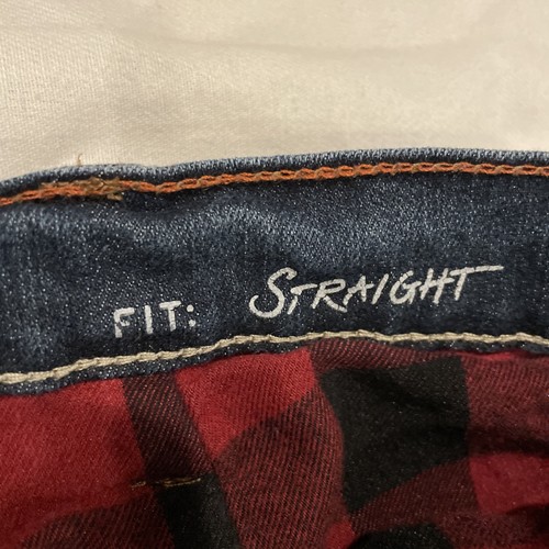 Jeans Eddie Bauer taglio dritto denim lavaggio scuro foderato flanella uomo 36x32 blu - Foto 5 di 19