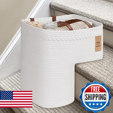 Degeyoyo Woven Stair Basket, Stair Baskets for Wooden Stairs, Carpeted Stairs St
