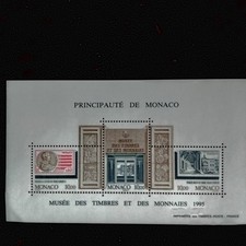 MONACO 1995_Feuillet YT BF 69_Musée des timbres et des monnaies