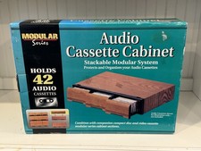 Vintage NOS Modular Series Audio Cassette Tape Cabinet