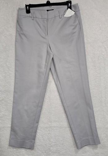 Premise Studio Women's Dress Pants Gray Size 6 Khaki Straight Leg Stretch