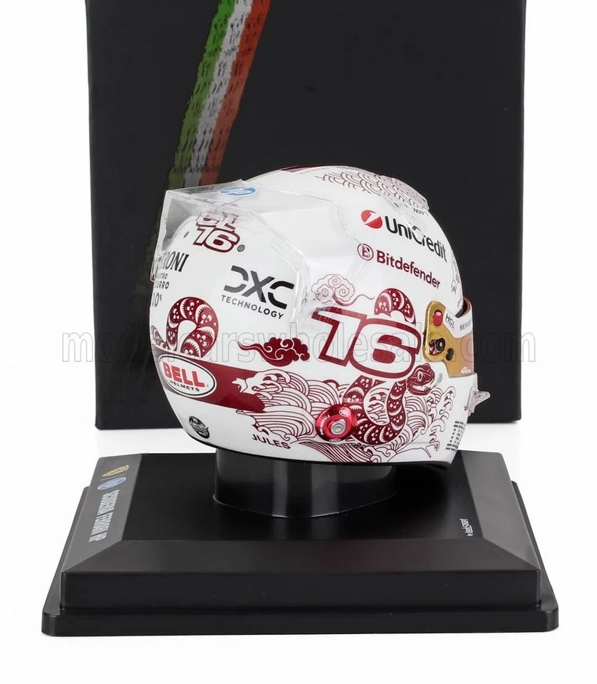 Charles Leclerc Ferrari 2025 China GP Helmet 1/5 Scale Looksmart - Imagen 2 de 4
