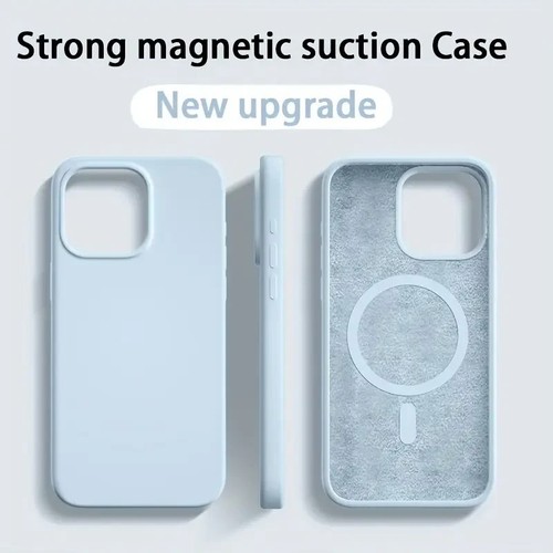 Trusmi MagSafe Silicone Case iPhone 16 Pro Max 15 Pro 14 Soft Matte Luxury Cover - Picture 7 of 25