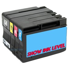 4 Pack 932XL 933XL Black  Color Ink Fits HP Officejet 6100 6600 6700 New Chip