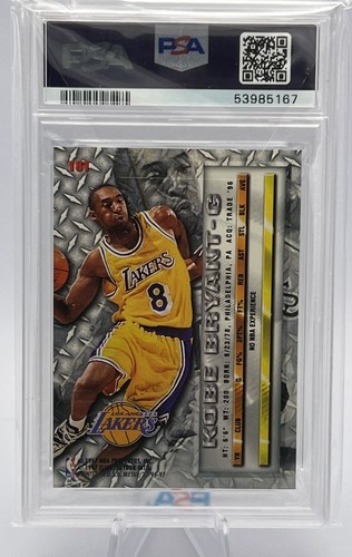 Kobe Bryant RC 1996 Fleer Metal #181 PSA 8 - Foto 4 di 4