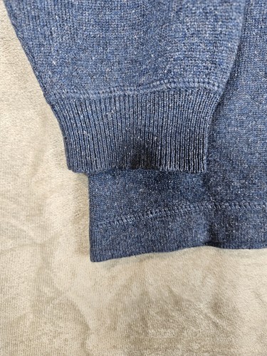 Metropolitan View Men Long Sleeve Sweater Blue Size M Silk/Cashmere - Picture 7 of 7