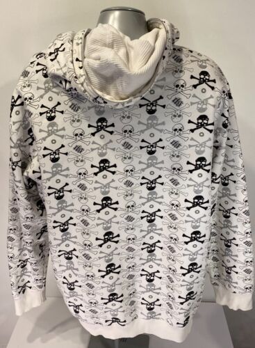 Southpole 3XL Mens Sweatshirt Hoodie Full Zip Skulls Crossbones Vintage Y2K - Picture 4 of 10