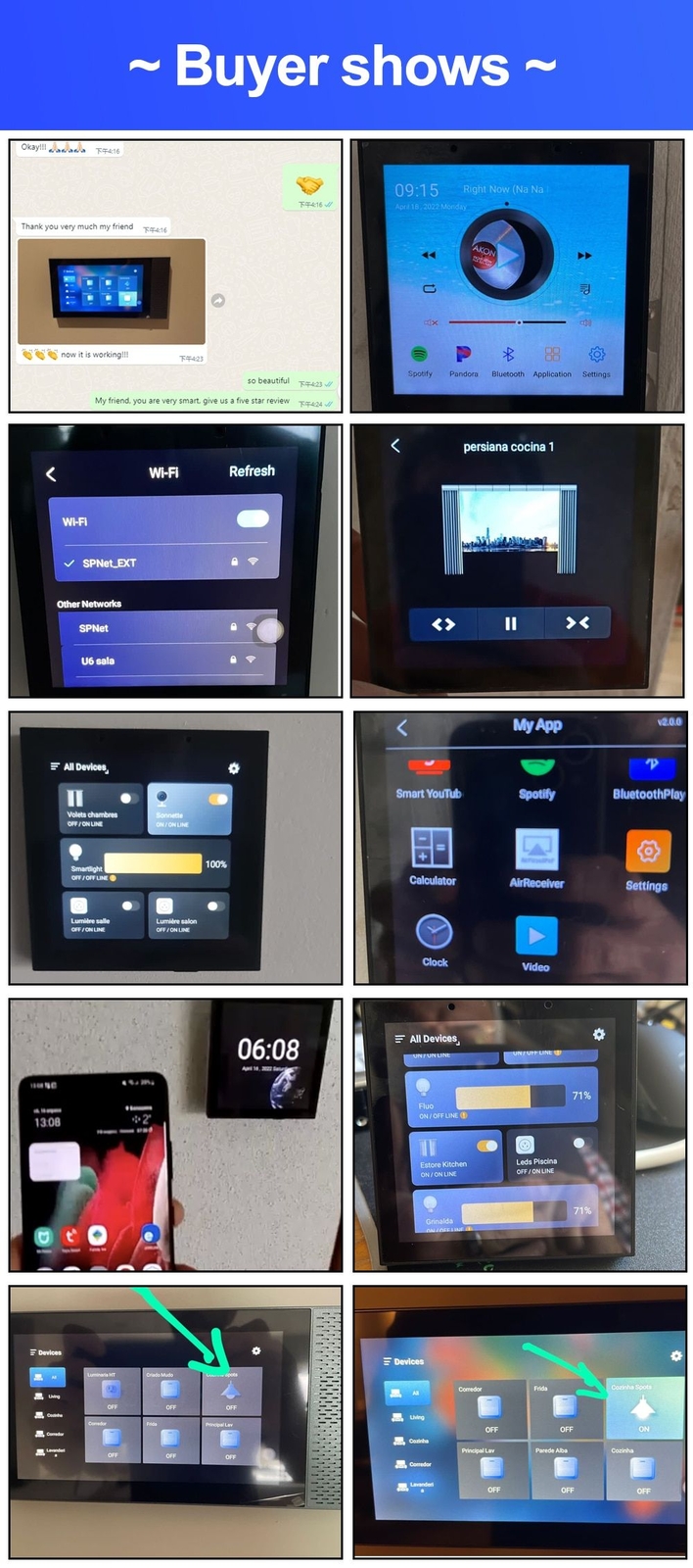 Smart Home Control Panel Controls Speakers Lights Smart Home Automation