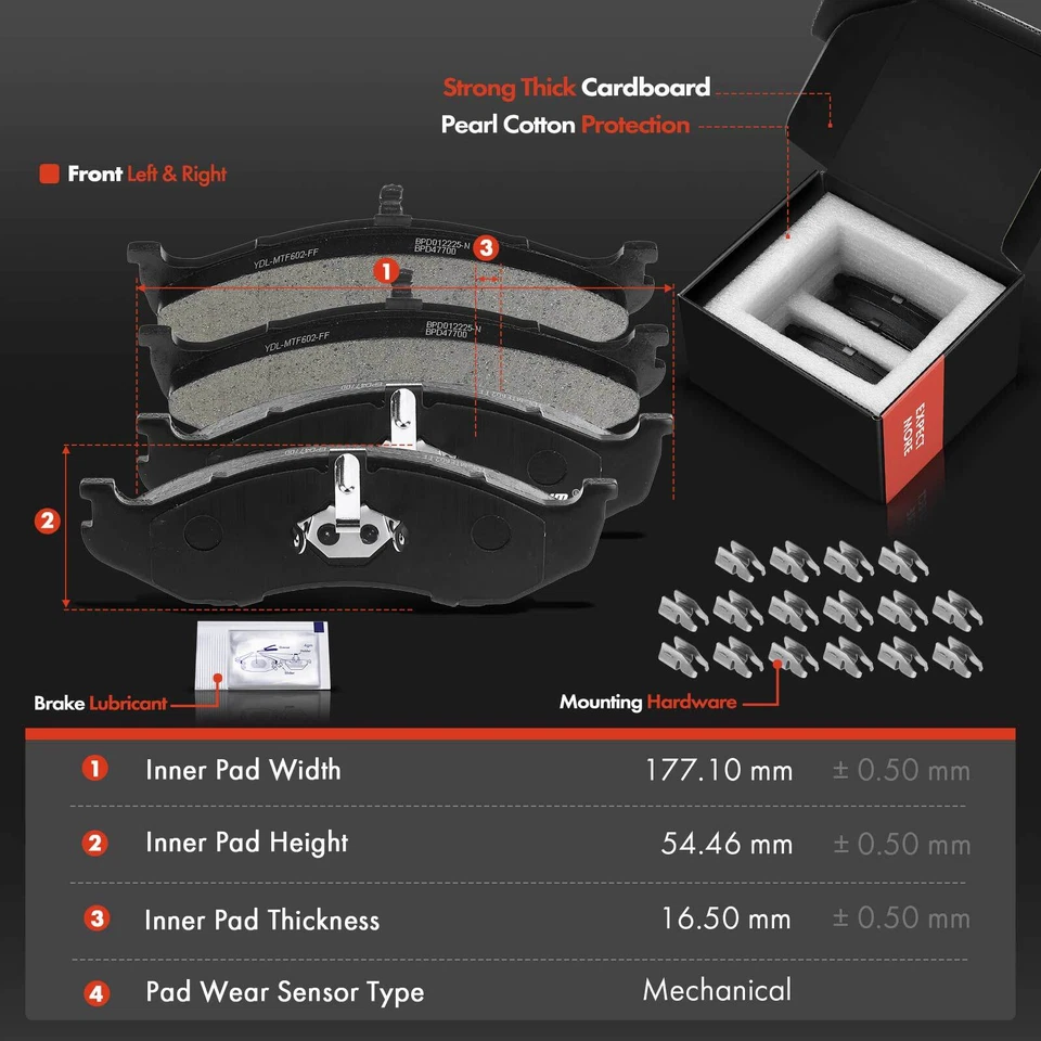 Rotor de freno delantero perforado y pastillas + pinzas para Jeep Cherokee 99-01 TJ Wrangler Foto 3 de 4
