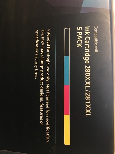 5P- E-Z Ink Cartridge Replacement for Canon 280 XXL 281 XXL Compatible w TS8220 - Picture 7 of 24