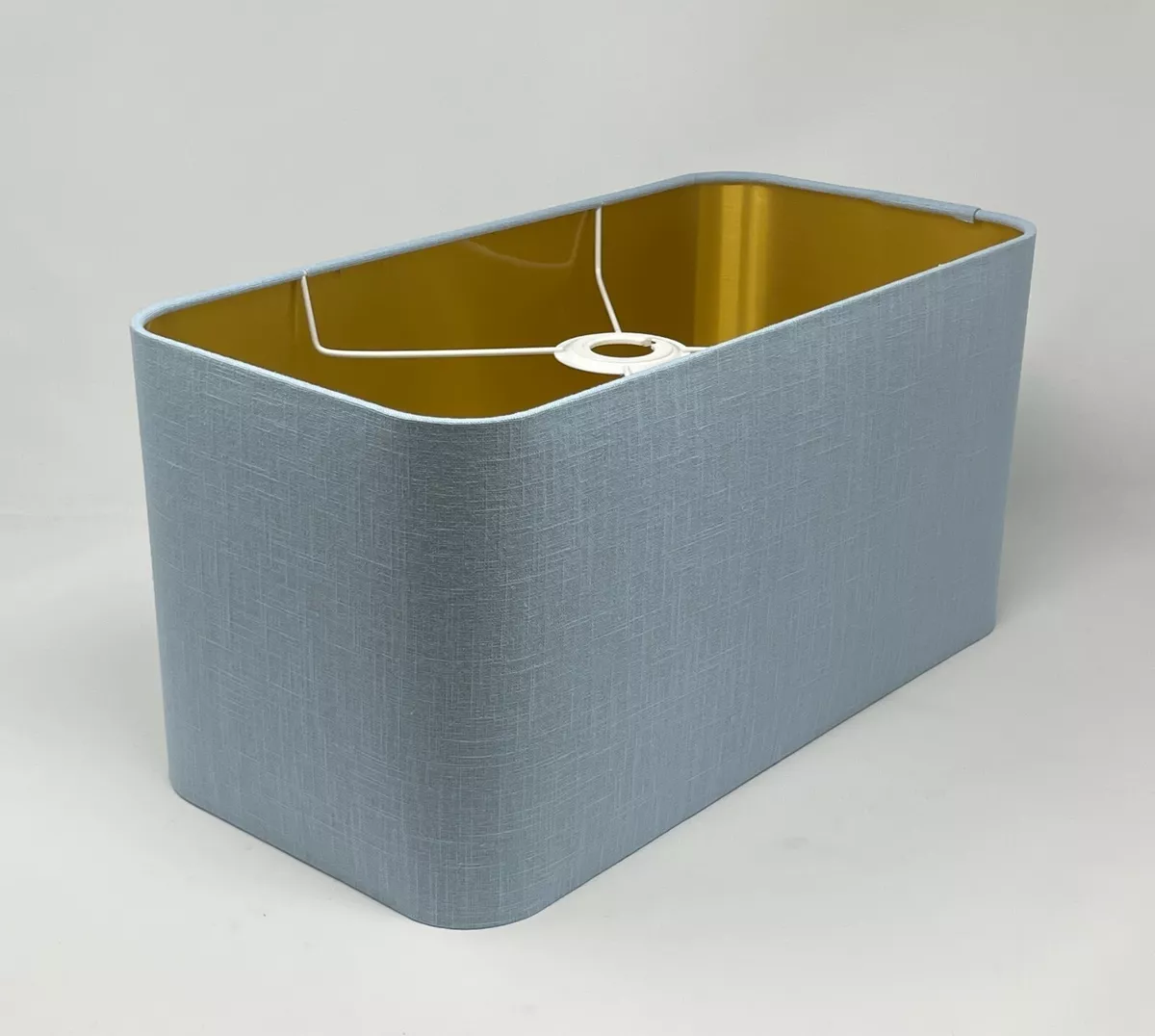 Blue rectangle lamp online shade