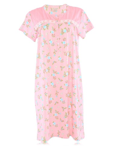 JEFFRICO Nachthemden für Damen Kurzarm weiche Nachtwäsche bequeme Nachthemden 823 - Bild 9 von 32