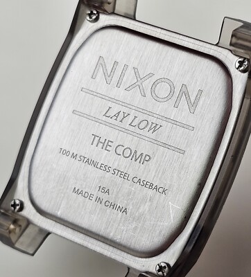 【新品】NIXON デジタル腕時計LAY LOW｜THE COMP S Nixon Lay Low The Comp Black Semi-Clear See-through Plastic