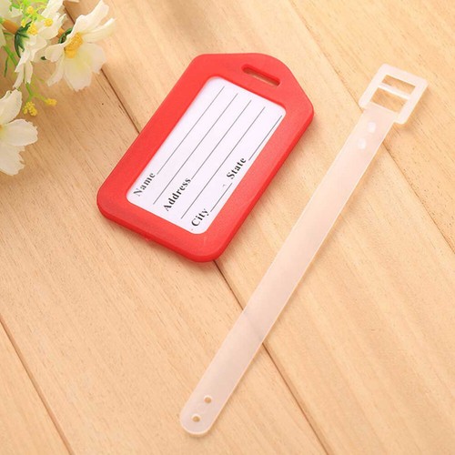 10 Stück Gepäckanhänger Gepäck Handtasche Ausweisschild Kofferanhänger Namenshalter für Reisen - Bild 3 von 12