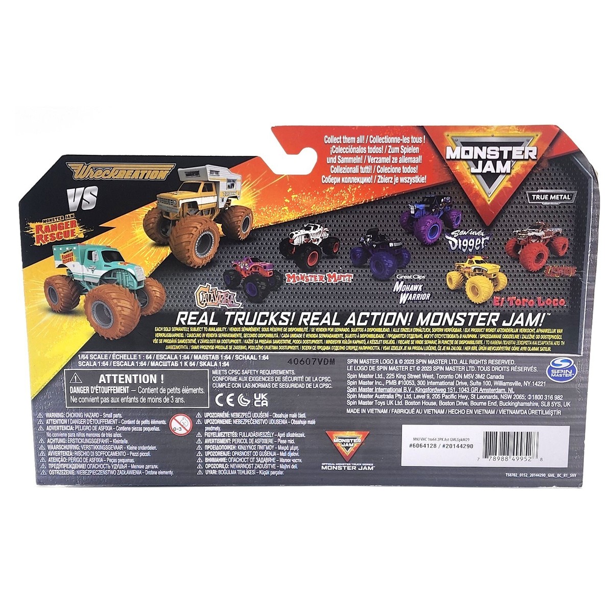 Monster Jam Wreckreation vs Rescue Ranger Kids Diecast