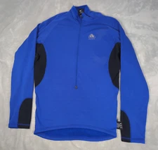 Nike ACG Jacket Mens Medium Blue Therma Fit Polartec 1/2 Zip Oregon Fleece Run