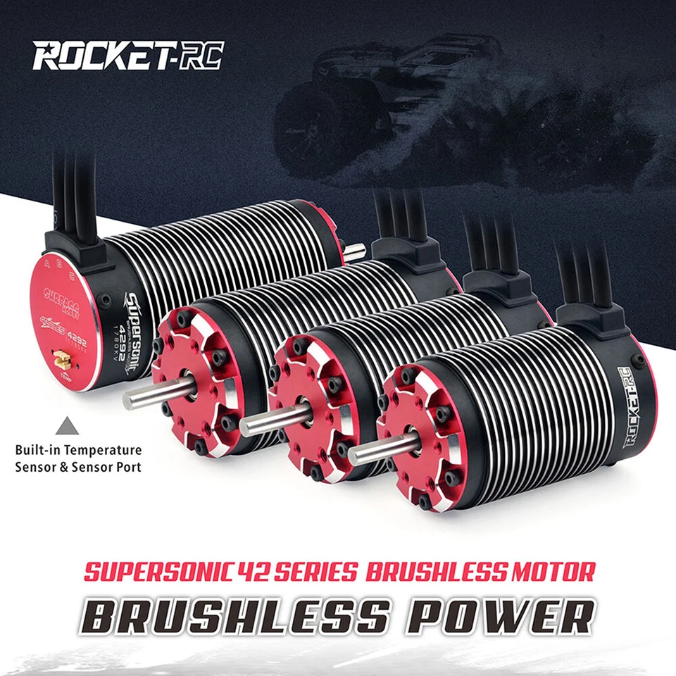 Surpass Hobby Supersonic V2 Brushless Motor 1030KV-2500KV for 1/8 1/7 RC Car - Image 3 of 4