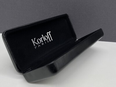 Korloff Brillenetui Hartschale Schwarz Sonnenbrille Brille  Metall