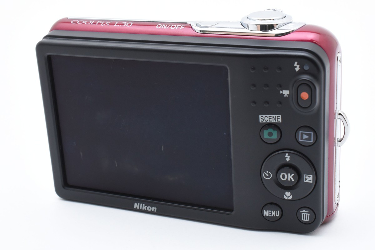 Nikon COOLPIX L30 20MP Compact Digital Camera Red From Japan