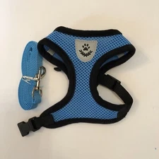 Medium Dog Harness No-Choke Breathable Mesh Vest Blue