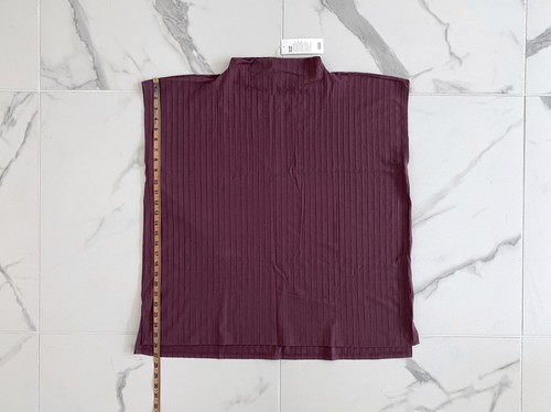 NWT! NEW! EILEEN FISHER Plus Size 3X Purple Mock Neck Basic Top T-Shirt - Picture 5 of 10