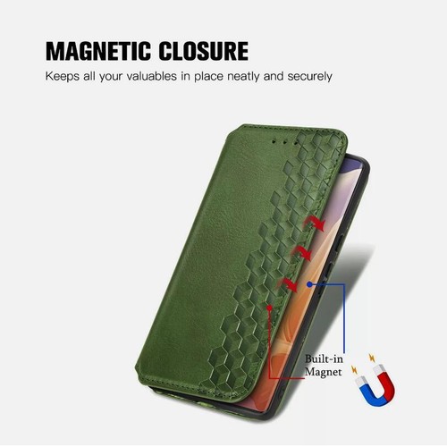 For Motorola Edge 50, Luxury Magnetic Flip Leather Wallet Card Case Cover - Picture 9 of 12