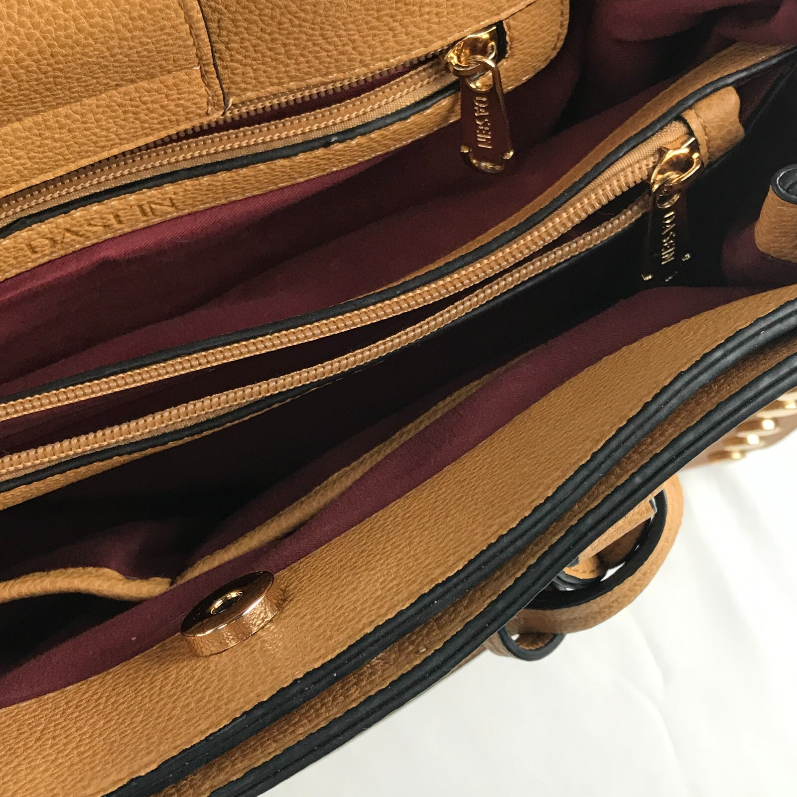 Dasein Women Casual Belted Tote Shoulder Bag Travel Handbag Satchel - Damaged