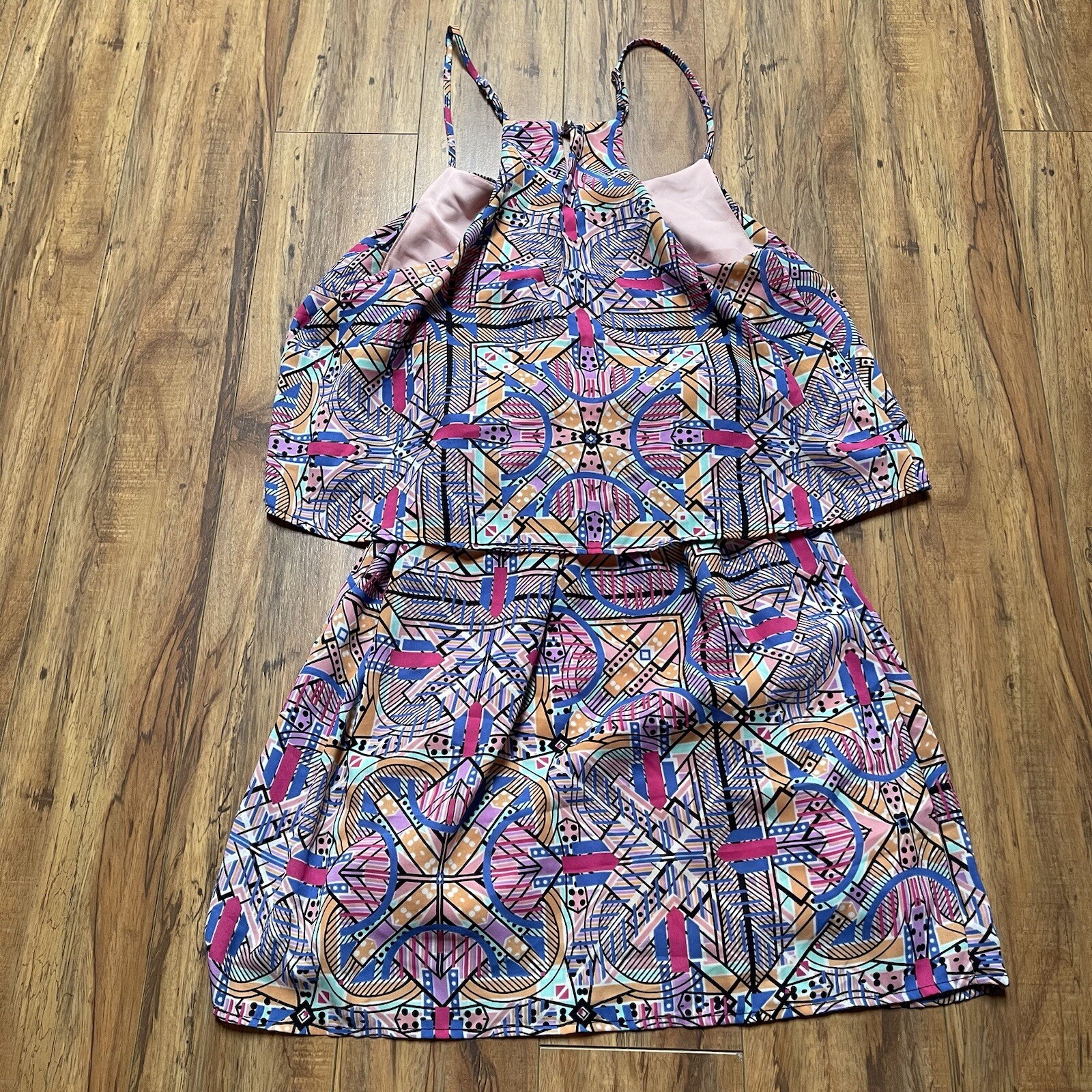 Everly Multicolor Funky Geometric Pattern Dress S… - image 8