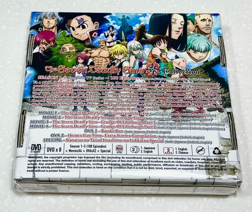 The Seven Deadly Sins (Season 1-5 + 4 Movie + 2 Ova + 2 Special) ~ English Audio - Picture 2 of 4