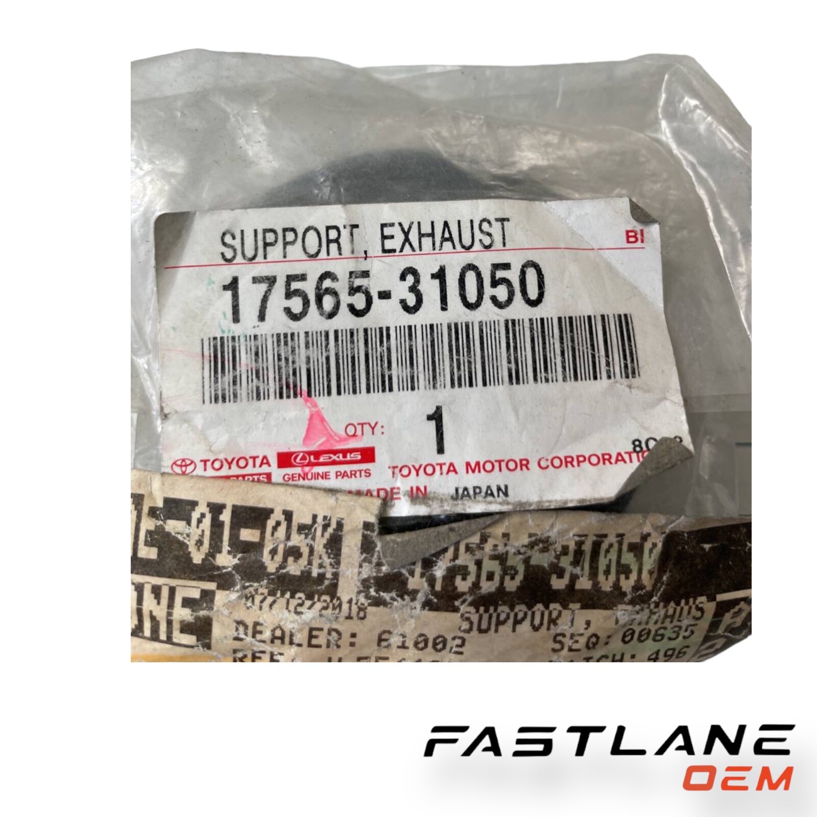 201022 TOYOTA 4RUNNER EXHAUST MUFFLER PIPE INSULATOR HANGER NEW OEM