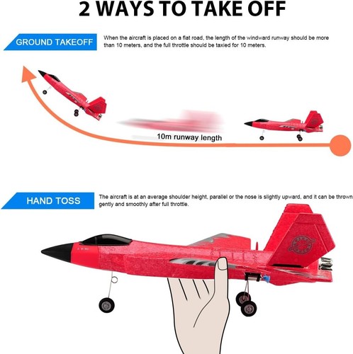Red RC Airplane F35 Remote Control Jet Plane 2.4Ghz Smart Gyro with 3 batteries - Picture 6 of 15