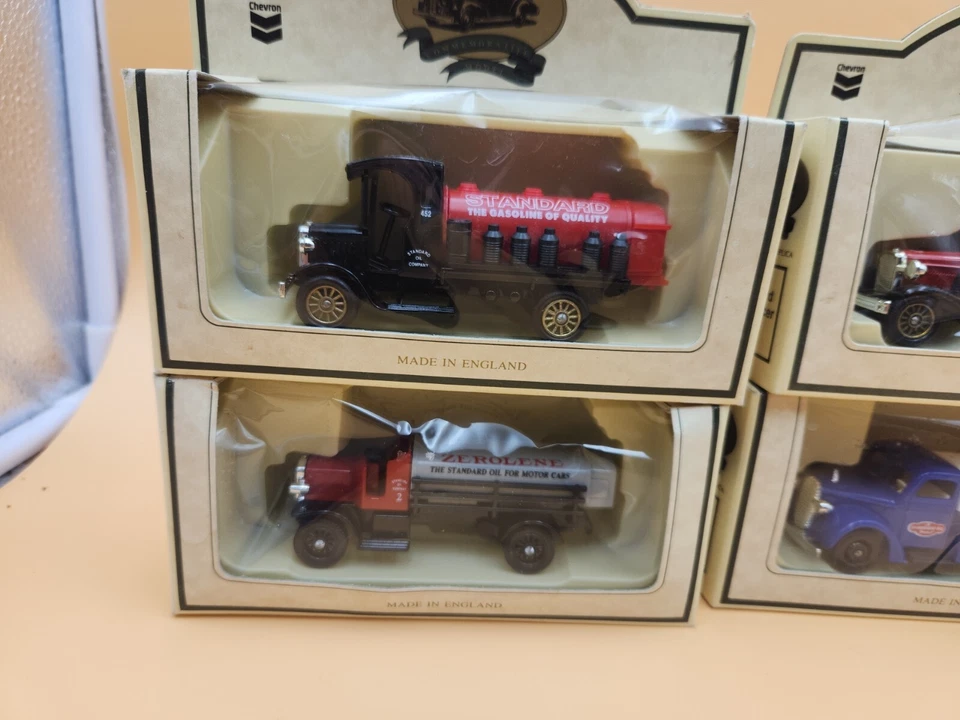 Chevron Commemorative Model Die Cast Metal Cars Trucks Vintage England Lot of 6 - Image 2 of 4
