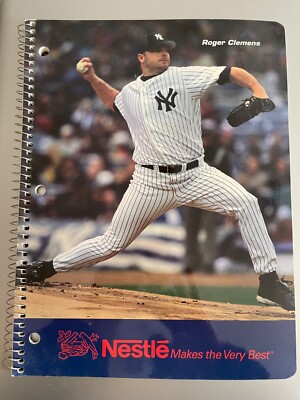 Roger Clemens Nestle 2001 Notebook New York Yankees Fan Club for Kids
