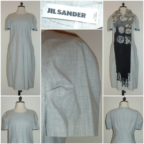 JIL SANDER LANA WOOL DRESS WITH RUCHED ARMS - SIZE 40 - NEW WITHOUT TAGS - Picture 1 of 12