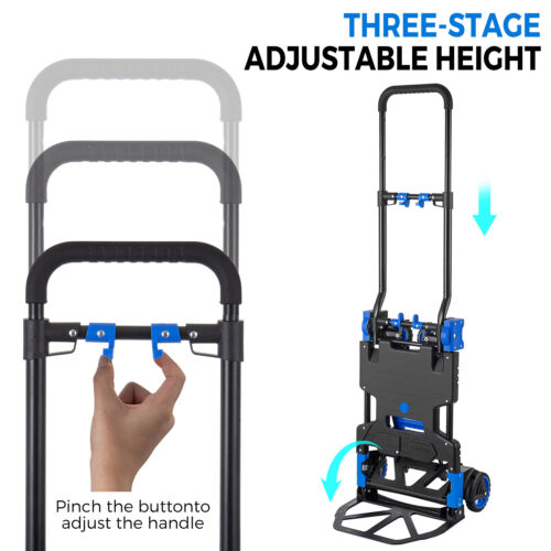 4in1 Cabrio Aluminium Handwagen Treppensteiger klappbar Dolly Wagen Schwerlast - Bild 92 von 124
