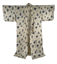 Kimono Japanese VTG Silk Komon Informal Lined Silk 1950s 1960s