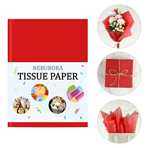 120 Sheets Tissue Paper 14 x 20 Inches Christmas Wrapping Tissue Paper Red - Picture 2 of 6