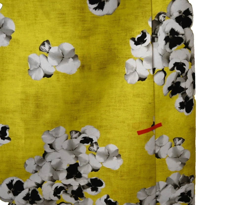 Giambattista Valli Mini Shift Dress Size Small Yellow Floral Sleeveless - Image 3 of 4